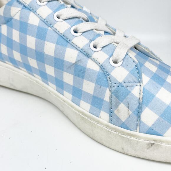 Draper James Women's Witherspoon Blue White Gingham Harper Sneakers Size 9 - Picture 11 of 12